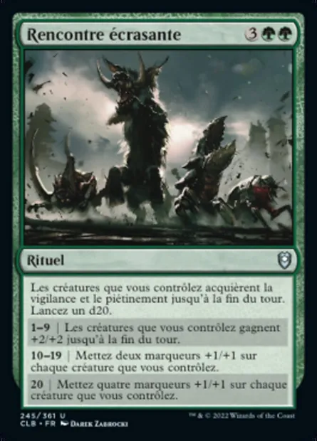 Rencontre écrasante, carte Magic CLB 245 — extension Commander Légendes : la bataille de la Porte de Baldur