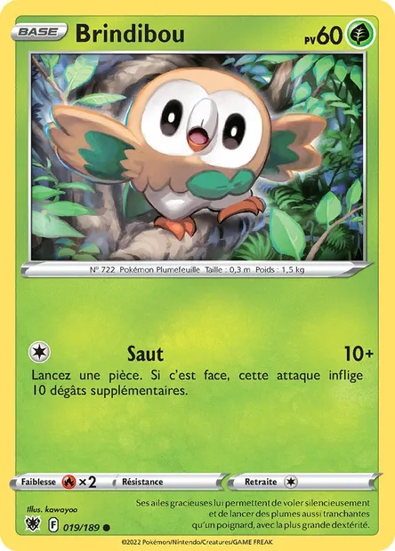 Brindibou, carte Pokémon ASR 019 — extension Astres Radieux