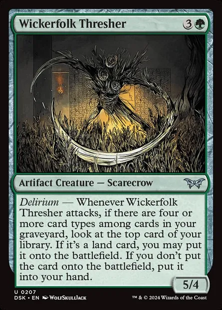Wickerfolk Thresher, Magic card DSK 207 — Duskmourn: House of Horror set