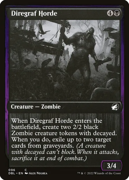 Horde du diregraf, carte Magic DBL 96 — extension Innistrad : Double Programme