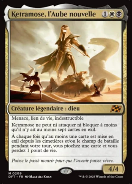 Ketramose, l'Aube nouvelle, carte Magic DFT 209 — extension Aetherdrift