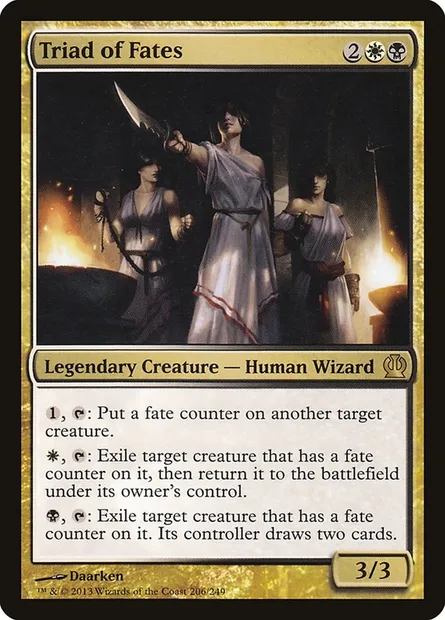 Triad of Fates, Magic card THS 206 — Theros set