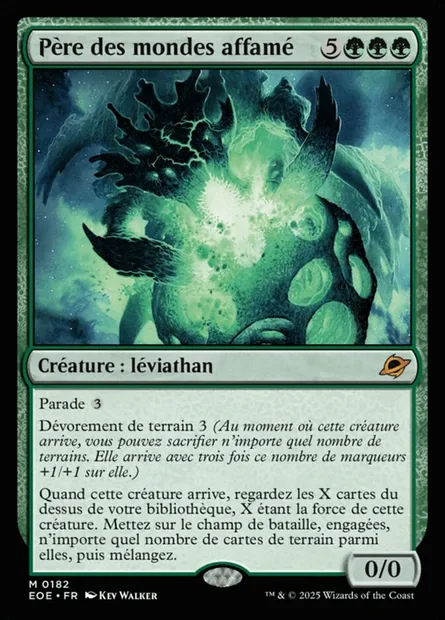 Père des mondes affamé, carte Magic EOE 182 — extension Edge of Eternities