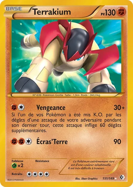 Terrakium, carte Pokémon BCR 151 — extension Frontières Franchies