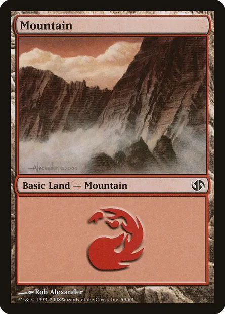Montagne, carte Magic DD2 59 — extension Duel Decks: Jace vs. Chandra