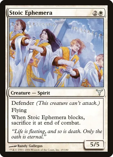 Stoic Ephemera, Magic card DIS 19 — Dissension set