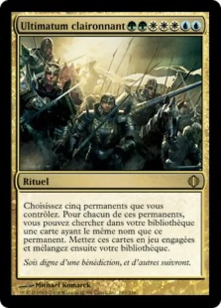 Ultimatum claironnant, carte Magic ALA 163 — extension Les éclats d'Alara