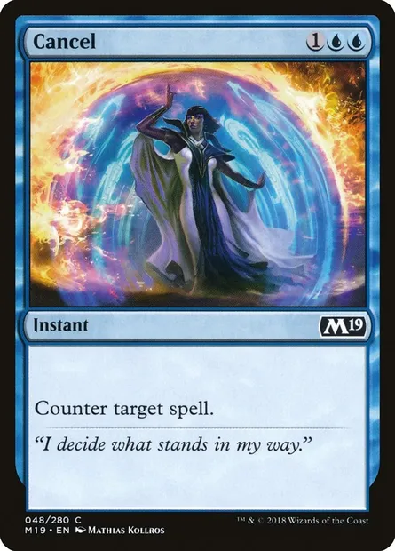 Cancel, Magic card M19 48 — Core Set 2019 set
