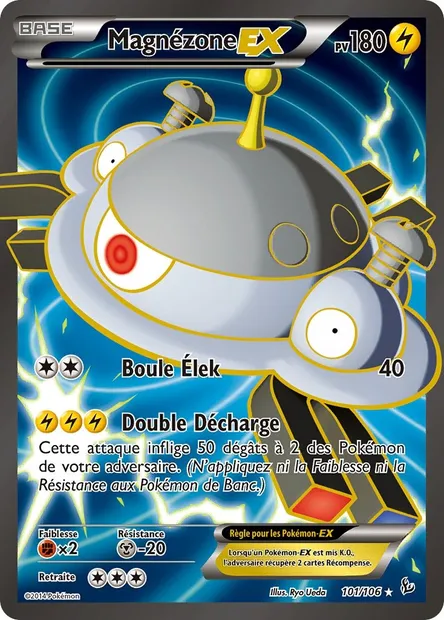 Magnézone EX, carte Pokémon FLF 101 — extension Étincelles