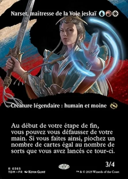 Narset, maîtresse de la Voie jeskaï, carte Magic TDM 365 — extension Tarkir: Dragonstorm