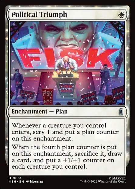 Political Triumph, Magic card MSH 31 — Marvel Super Heroes set