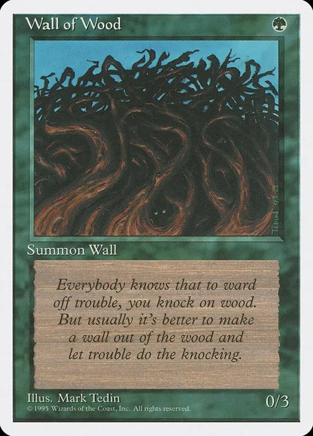 Mur de bois, carte Magic 4ED 284 — extension Quatrième Edition