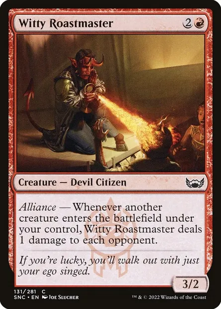 Witty Roastmaster, Magic card SNC 131 — Streets of New Capenna set