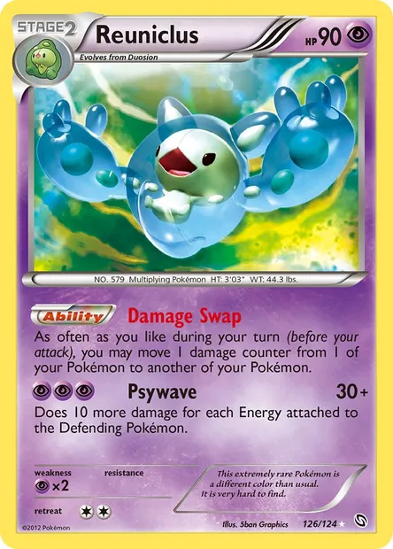 Reuniclus, Pokémon card DRX 126 — Dragons Exalted set