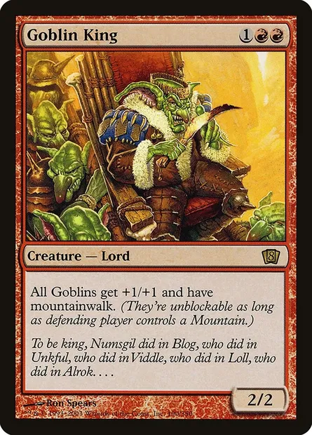 Roi des gobelins, carte Magic 8ED 190★ — extension Huitième Edition