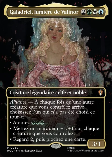 Galadriel, lumière de Valinor, carte Magic HOC 32 — extension The Hobbit Eternal