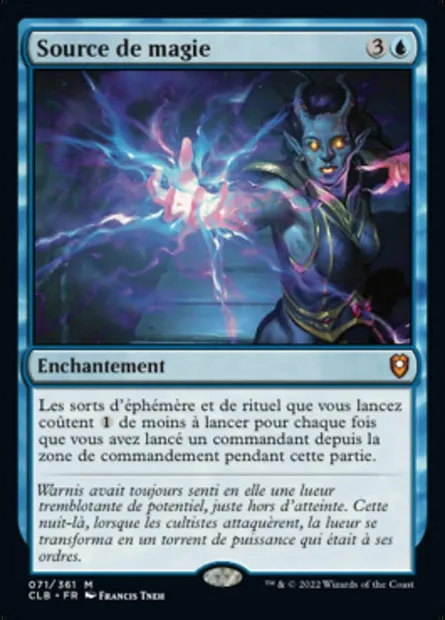 Source de magie, carte Magic CLB 71 — extension Commander Légendes : la bataille de la Porte de Baldur