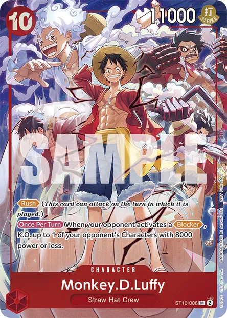 Monkey.D.Luffy, One Piece card ST10-006 — The Three Captains set
