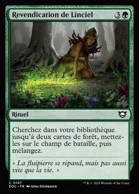 Revendication de Linciel, carte Magic EOC 107 — extension Edge of Eternities Commander