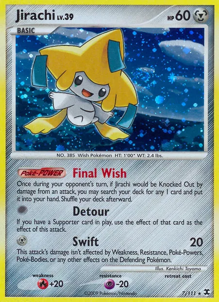 Jirachi, Pokémon card RR 7 — Rising Rivals set