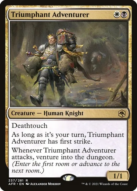 Triumphant Adventurer, Magic card AFR 237 — Adventures in the Forgotten Realms set
