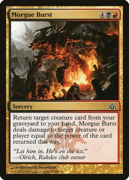 Morgue Burst, Magic card DGM 86 — Dragon's Maze set