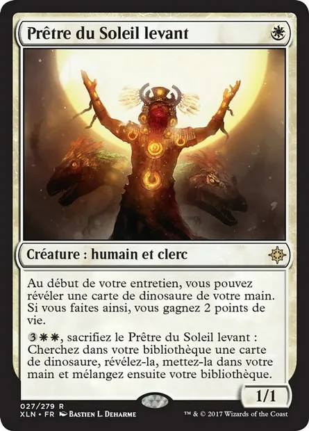 Prêtre du Soleil levant, carte Magic XLN 27 — extension Ixalan