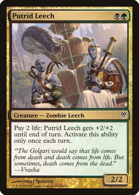 Sangsue putride, carte Magic DDM 51 — extension Duel Decks: Jace vs. Vraska