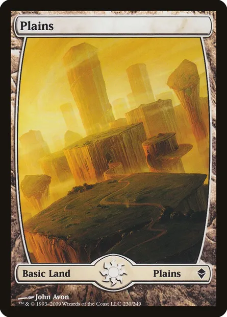 Plains, Magic card ZEN 230 — Zendikar set