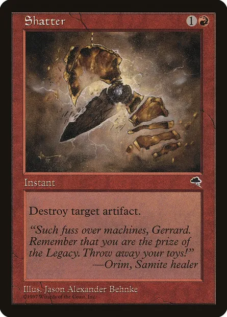 Shatter, Magic card TMP 203 — Tempest set