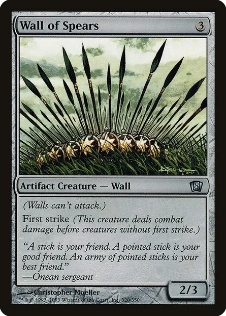 Wall of Spears, Magic card 8ED 320★ — Eighth Edition set