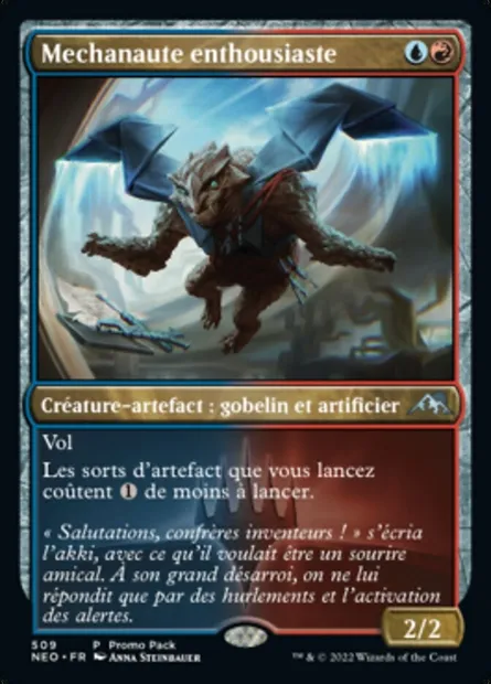 Mechanaute enthousiaste, carte Magic NEO 509 — extension Kamigawa: La Dynastie Néon