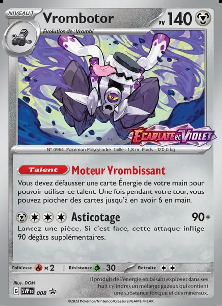 Vrombotor, carte Pokémon PR-SV 008 — extension SVP Black Star Promos