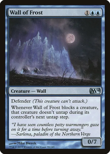 Wall of Frost, Magic card M14 78 — Magic 2014 set