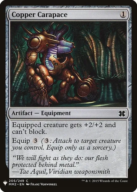 Copper Carapace, Magic card PLST MM2-205 — The List set