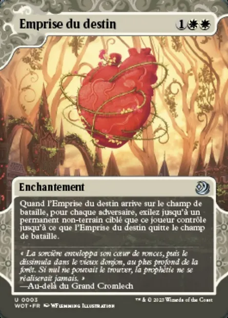 Emprise du destin, carte Magic WOT 3 — extension Wilds of Eldraine: Enchanting Tales