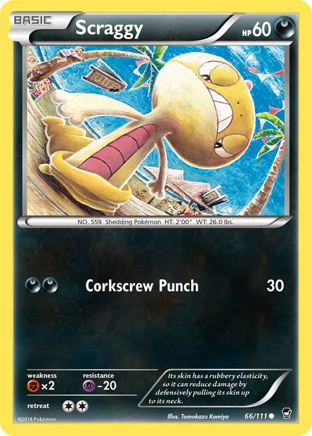 Scraggy, Pokémon card FFI 66 — Furious Fists set