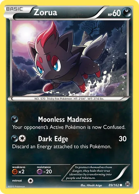 Zorua, Pokémon card BKT 89 — BREAKthrough set