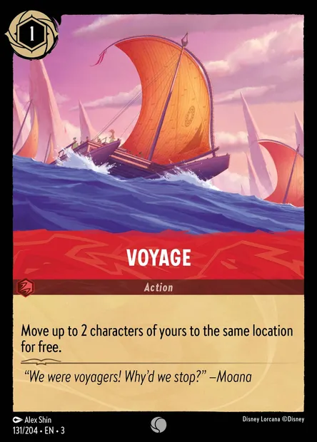 Voyage, Disney Lorcana card CH3-131 — Into the Inklands set