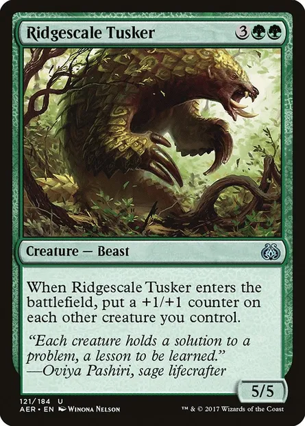 Ridgescale Tusker, Magic card AER 121 — Aether Revolt set