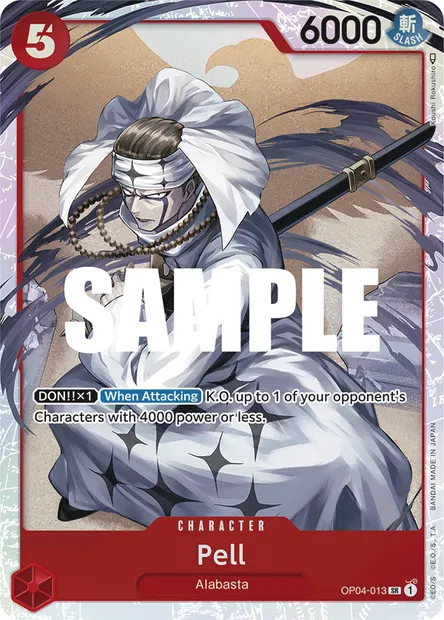 Pell, carte One Piece OP04-013 — extension KINGDOMS OF INTRIGUE