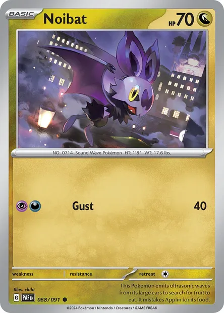 Noibat, Pokémon card PAF 068 — Paldean Fates set