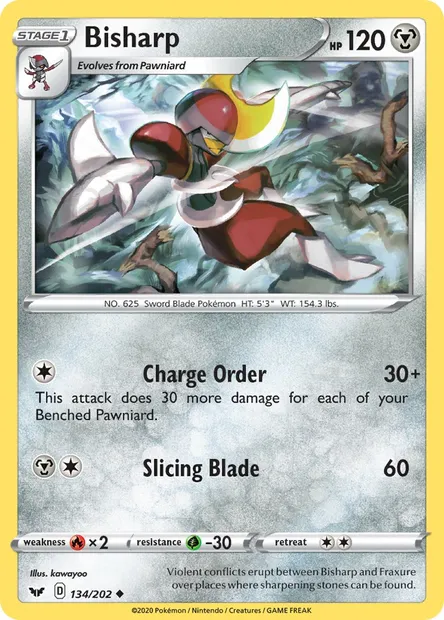 Bisharp, Pokémon card SSH 134 — Sword & Shield set