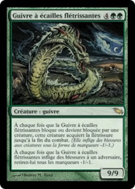 Guivre à écailles flétrissantes, carte Magic SHM 134 — extension Sombrelande