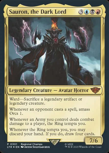 Sauron, the Dark Lord, Magic card LTR 301 — The Lord of the Rings: Tales of Middle-earth set