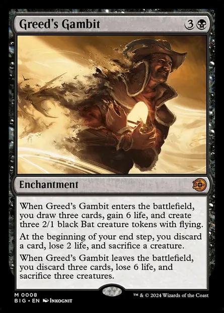 Greed's Gambit, Magic card BIG 8 — The Big Score set