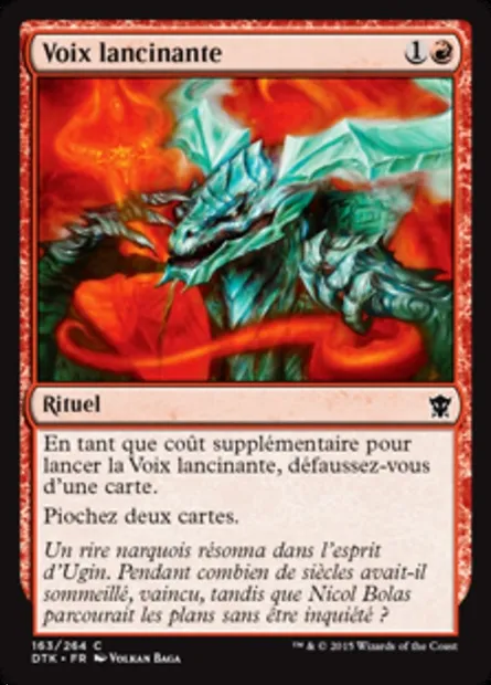 Voix lancinante, carte Magic DTK 163 — extension Les Dragons de Tarkir
