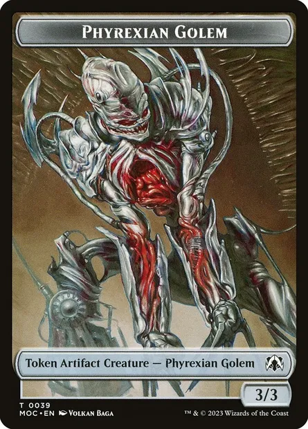 Phyrexian Golem, Magic card TMOC 39 — March of the Machine Commander Tokens set