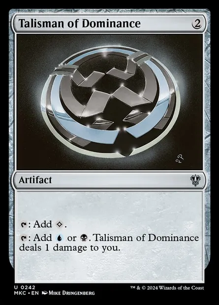 Talisman of Dominance, Magic card MKC 242 — Murders at Karlov Manor Commander set