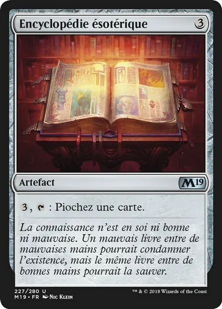Encyclopédie ésotérique, carte Magic M19 227 — extension Core Set 2019